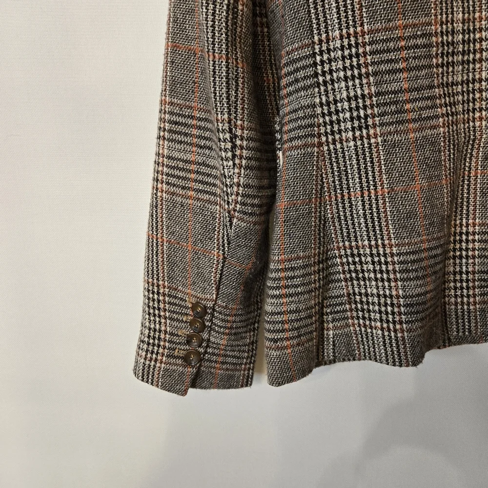 BB Dakota Women's Size S Brown tweed look button front Men's look blazer - Picture 9 of 10